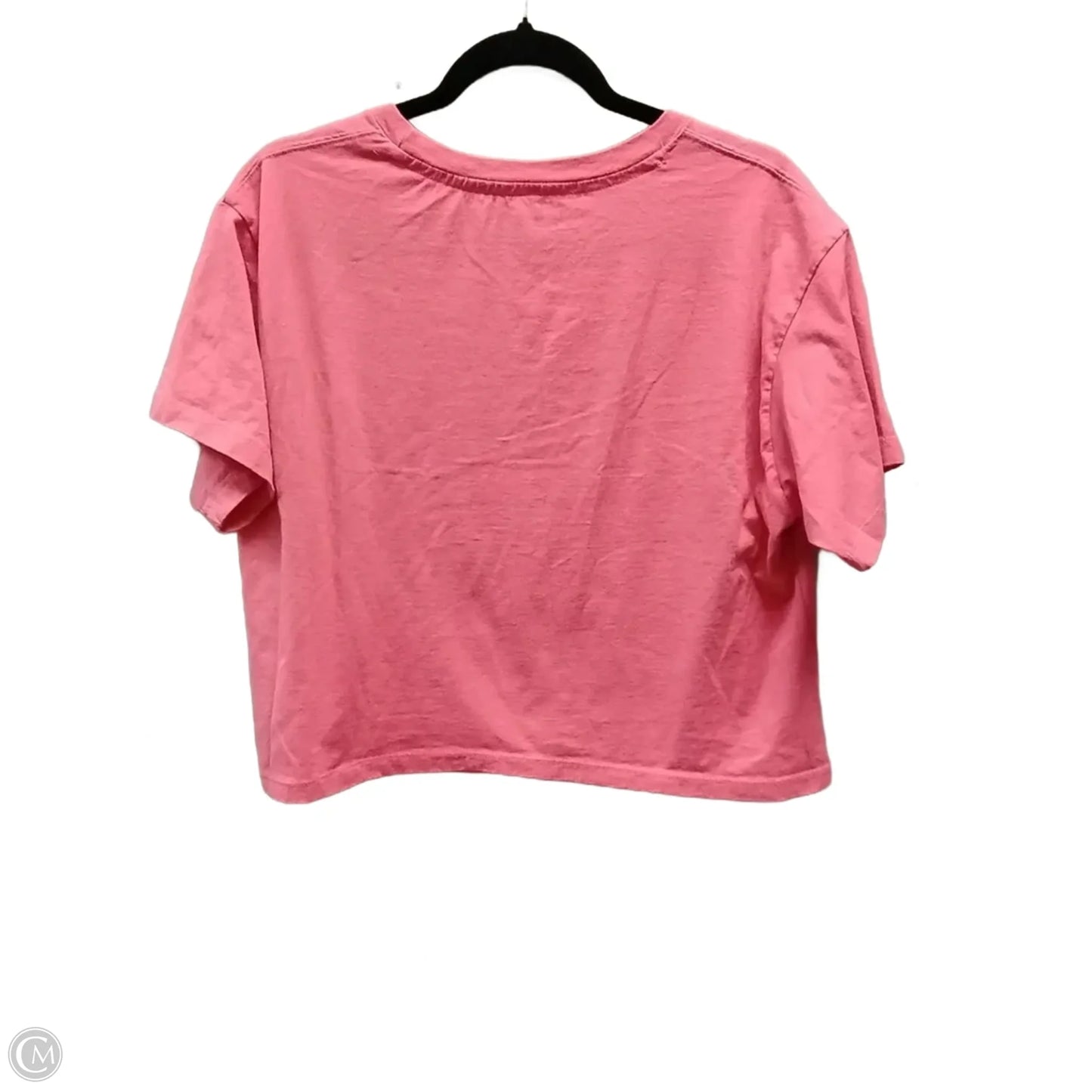 Athletic Top Short Sleeve By Champion In Pink, Size: L