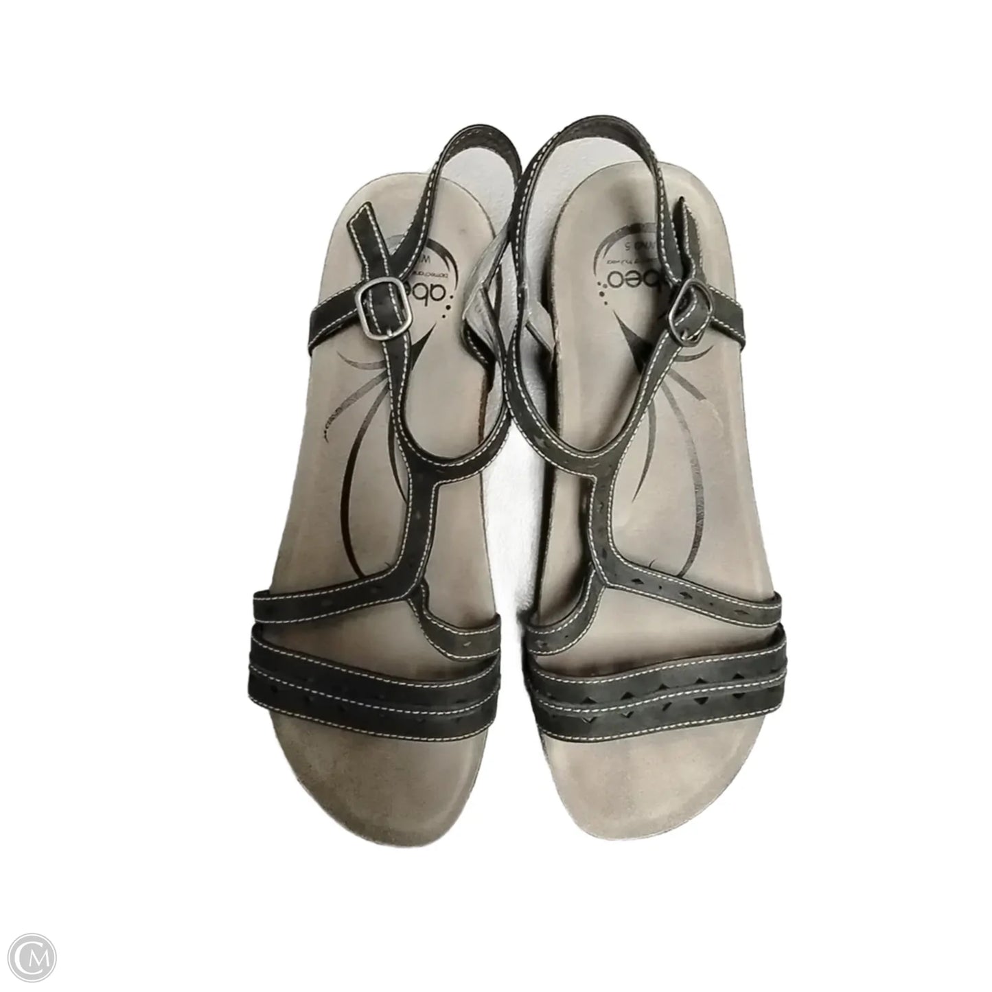 Sandals Flats By Abeo In Grey, Size: 9.5
