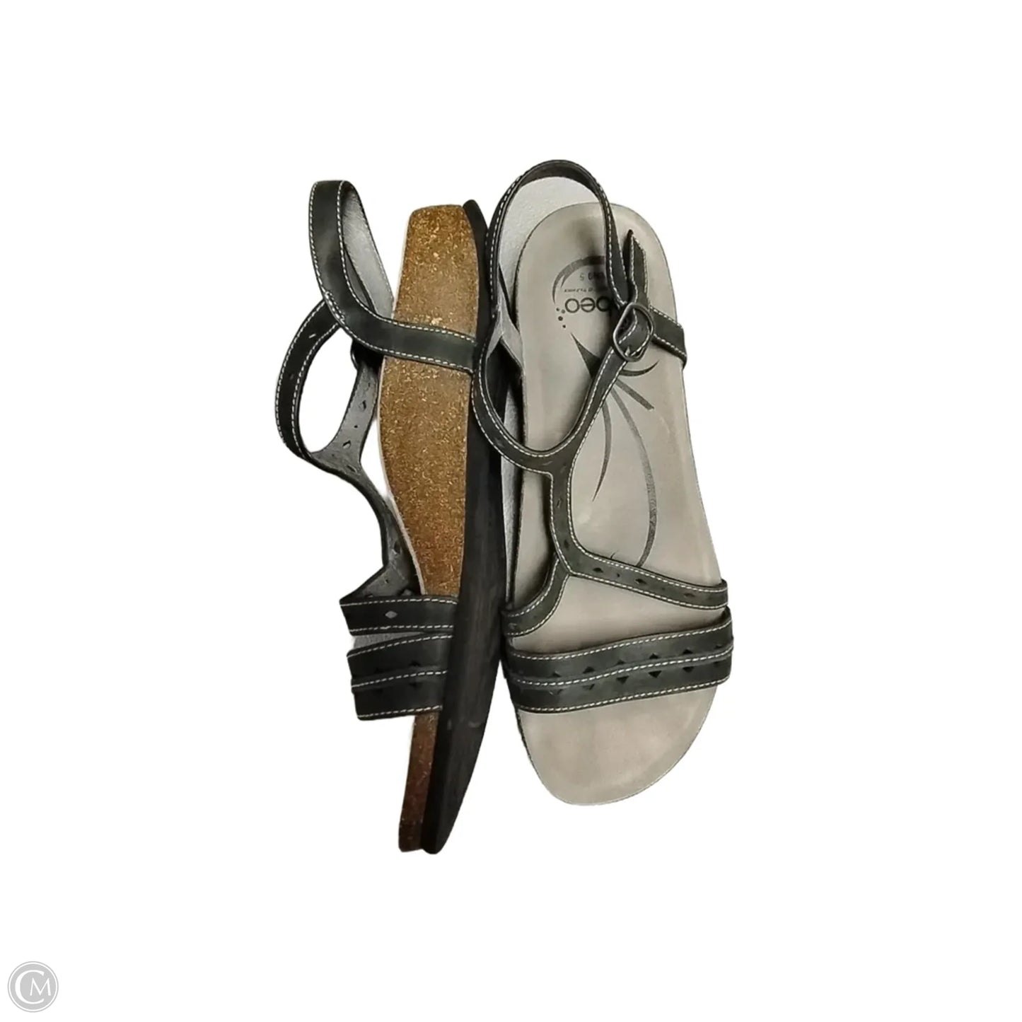 Sandals Flats By Abeo In Grey, Size: 9.5
