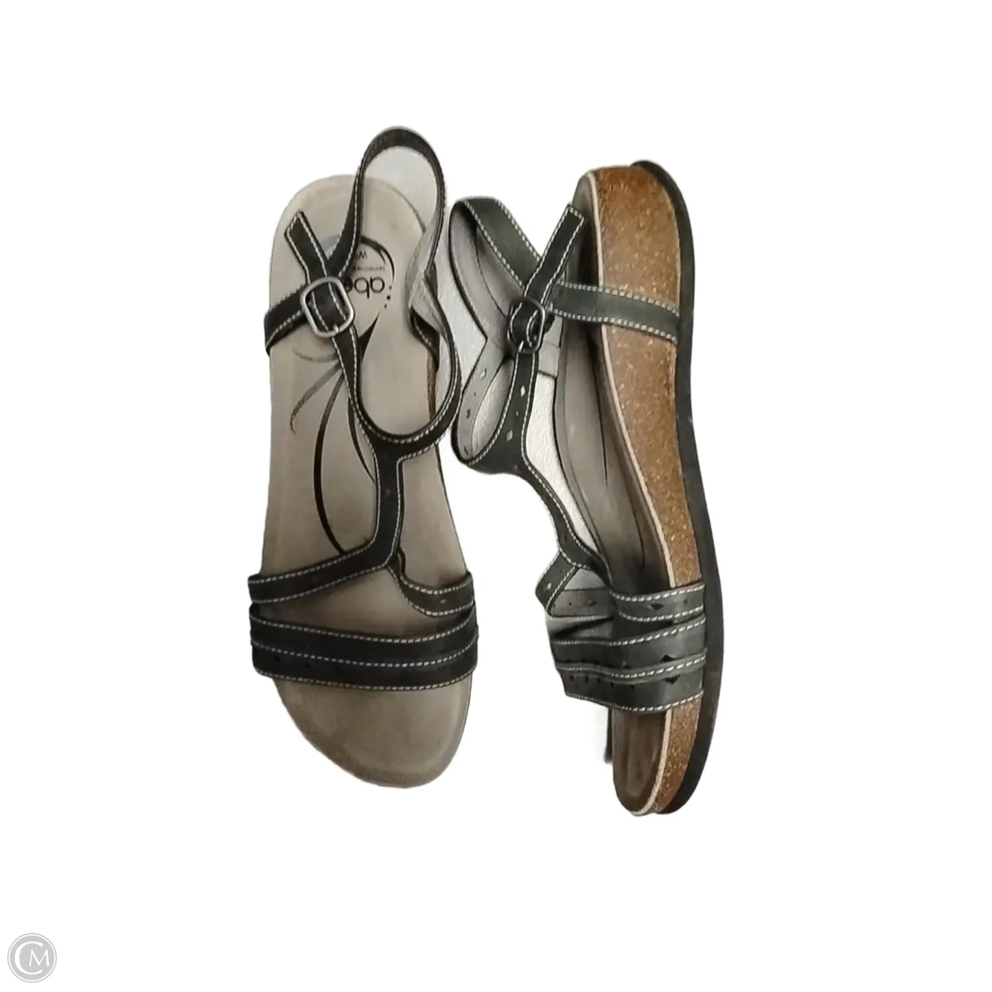 Sandals Flats By Abeo In Grey, Size: 9.5