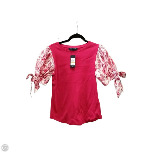 Top Short Sleeve By Tommy Hilfiger In Red, Size: Sp