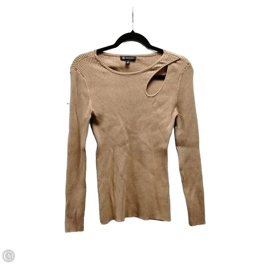Top Long Sleeve By International Concepts In Brown, Size: M
