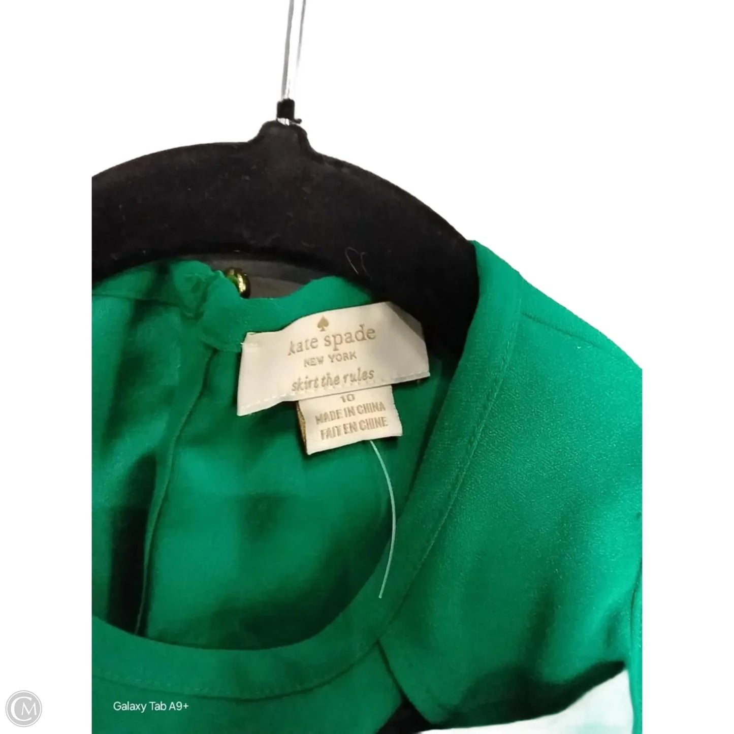 Blouse Designer By Kate Spade In Green, Size: 10