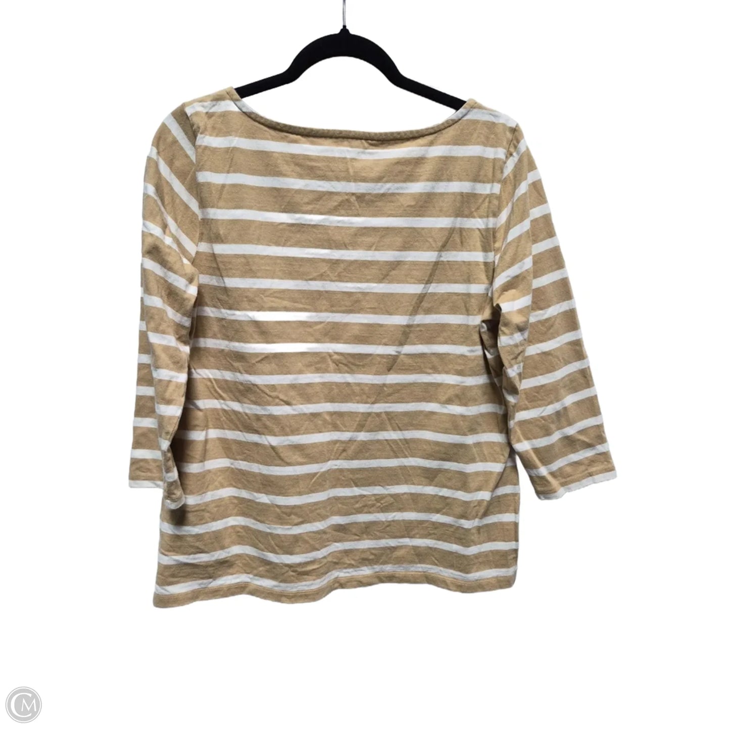 Top Long Sleeve By Talbots In Striped Pattern, Size: M