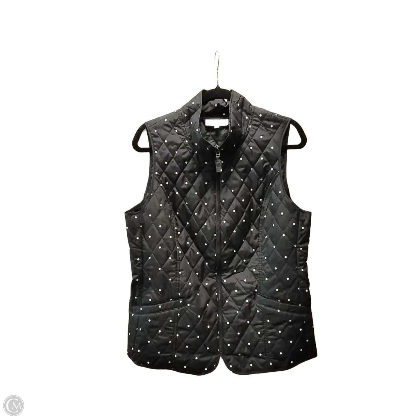 Vest Puffer & Quilted By Talbots In Polkadot Pattern, Size: M