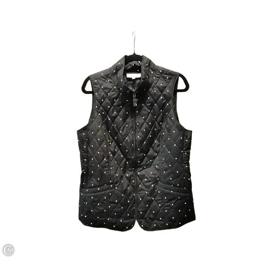Vest Puffer & Quilted By Talbots In Polkadot Pattern, Size: M