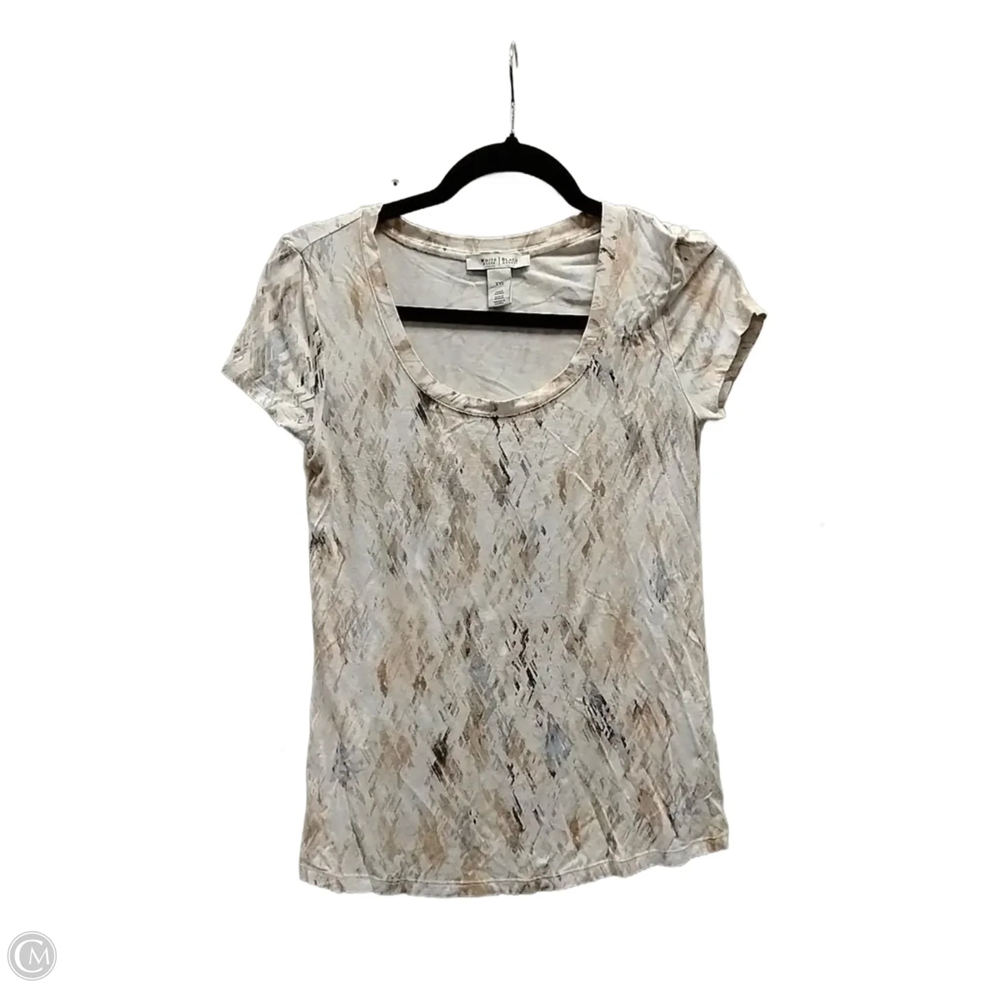 Top Short Sleeve By White House Black Market In Beige, Size: Xxs