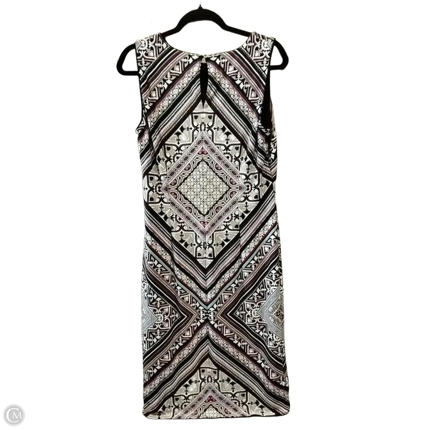 Dress Casual Midi By White House Black Market In Geometric Pattern, Size: M