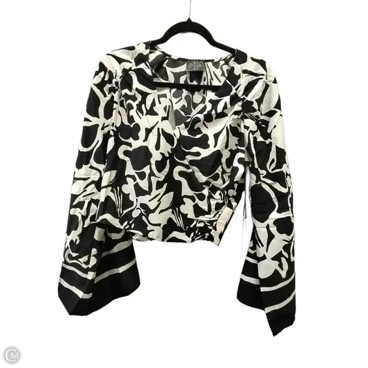 Blouse Long Sleeve By Milk & Honey In Black & White, Size: S