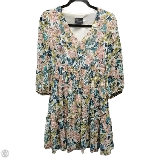 Dress Casual Short By Just Taylor In Floral Print, Size: 8
