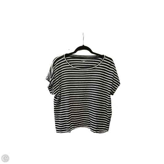 Top Short Sleeve By Eileen Fisher In Striped Pattern, Size: L