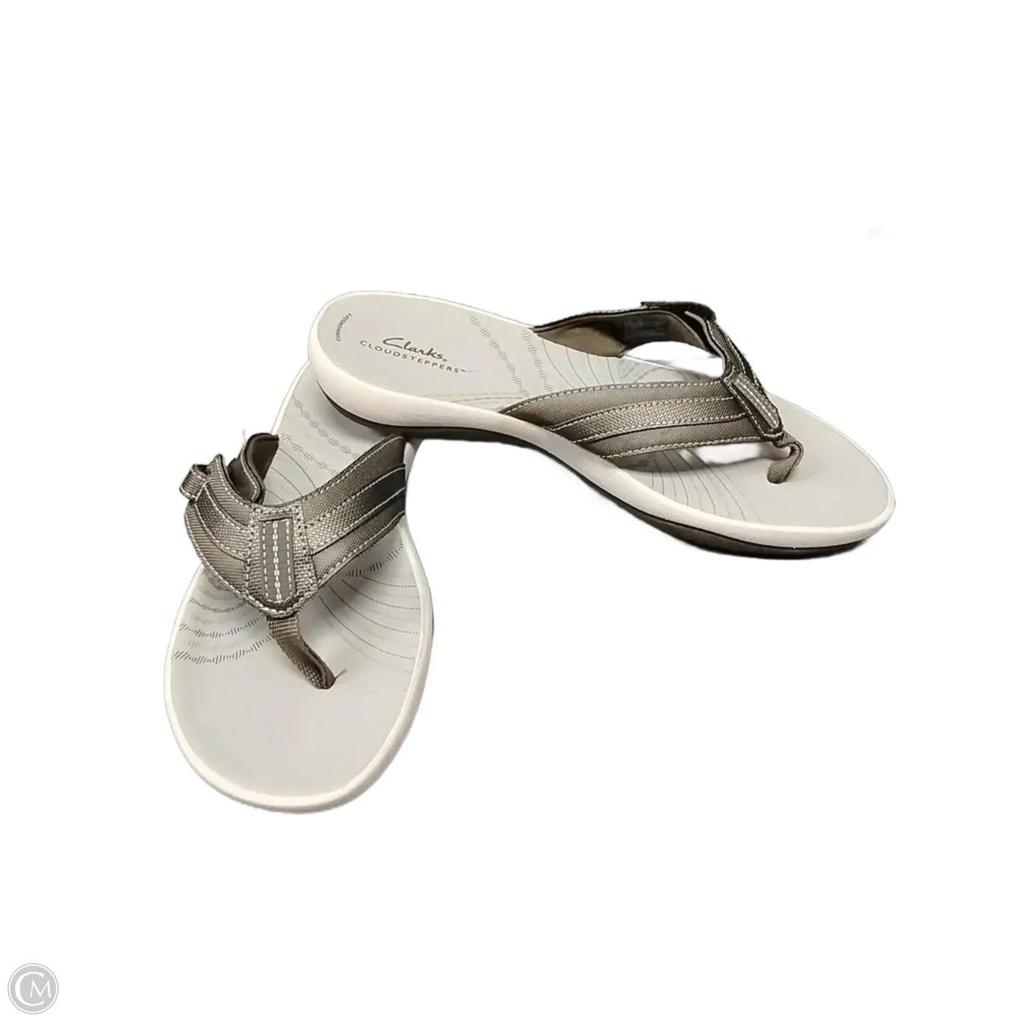Sandals Flip Flops By Clarks In Grey, Size: 11