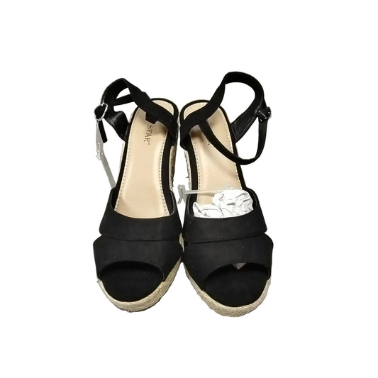 Shoes Heels Wedge By Clothes Mentor In Black, Size: 9