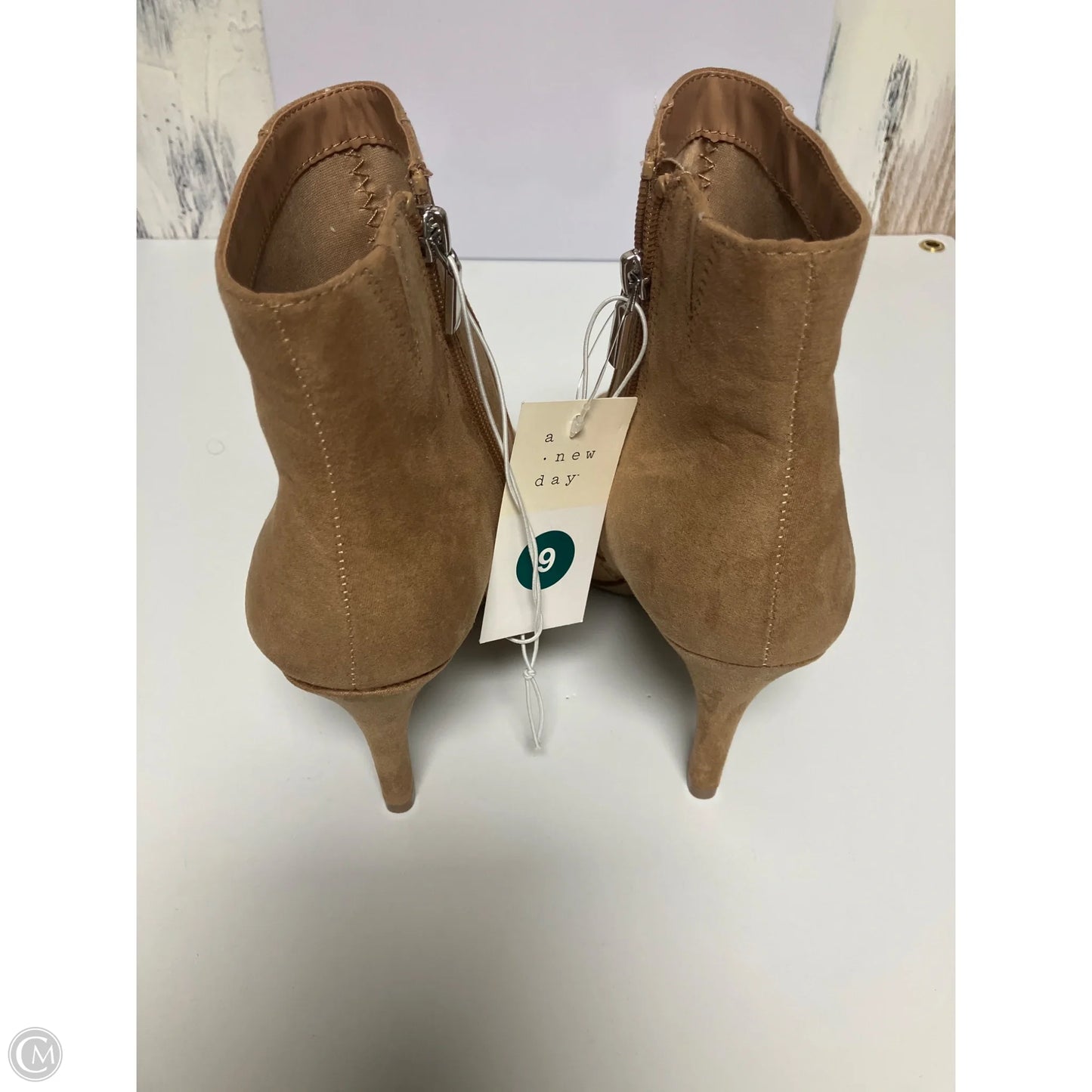 Boots Ankle Heels By A New Day In Beige, Size: 9
