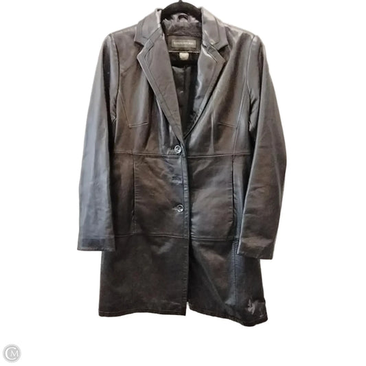 Jacket Leather By Banana Republic In Black, Size: M