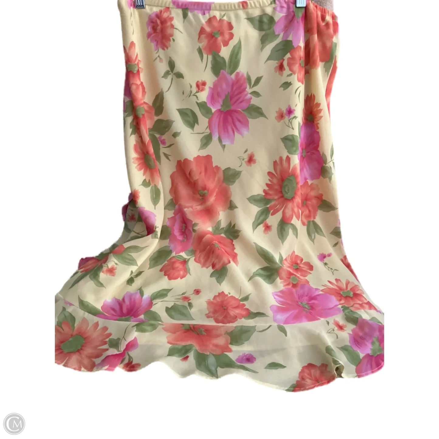 Skirt Midi By Cme In Floral Print, Size: 14