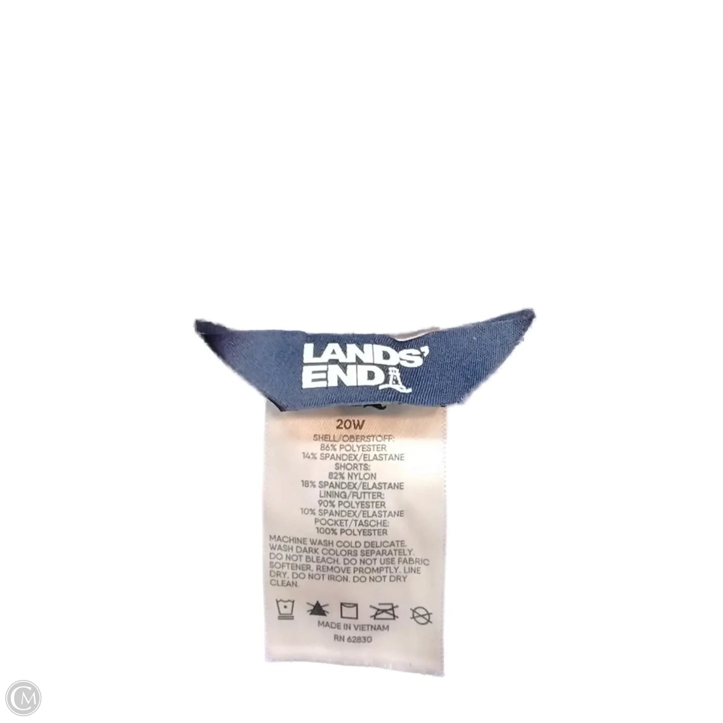 Athletic Skort By Lands End In Blue & Green, Size: 20w