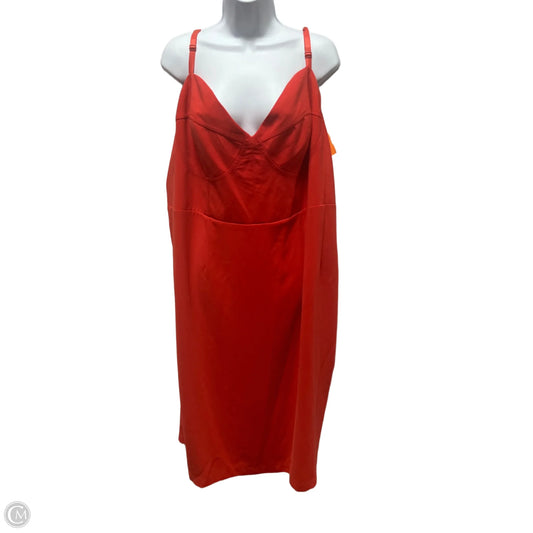Dress Casual Short By Sergio Hudson Orange, Size: 3x
