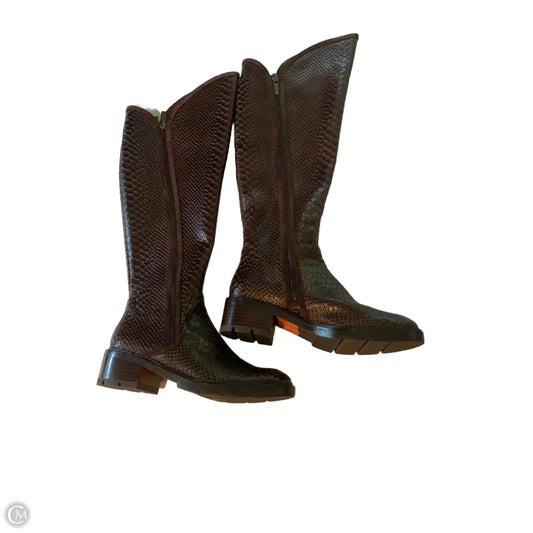 Boots Leather By Donald Pliner In Brown, Size: 8