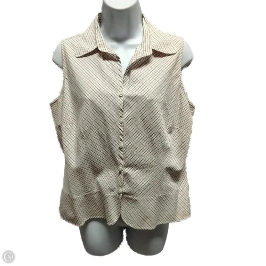 Blouse Sleeveless By Loft In Multi-colored, Size: 14