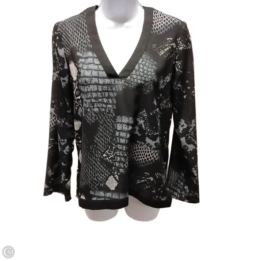 Blouse Long Sleeve By Dex In Black, Size: Xs