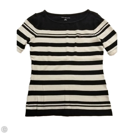 Top Short Sleeve By Tommy Hilfiger In Blue & White, Size: Sp