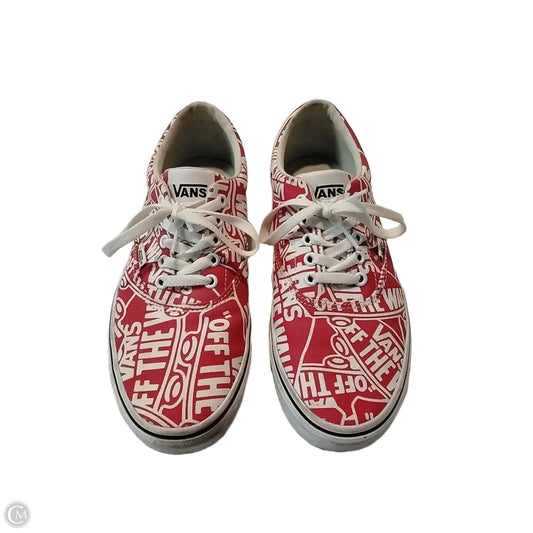 Shoes Sneakers By Vans In Red, Size: 9