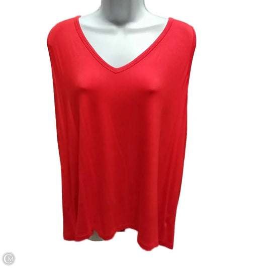 Top Short Sleeve Basic By Nine West In Red, Size: Xxl