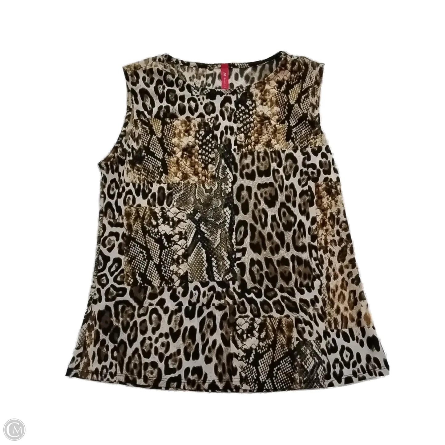 Blouse Sleeveless By Connie In Snakeskin Print, Size: S