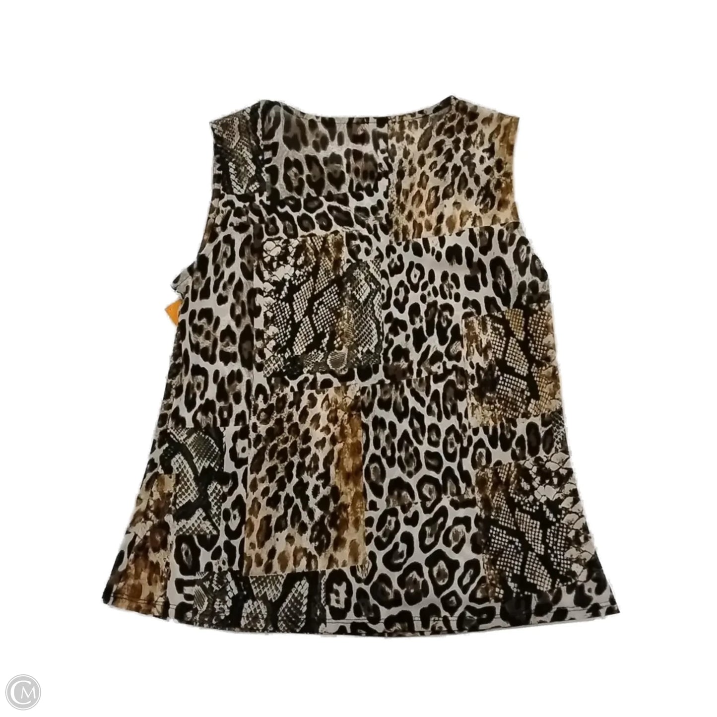 Blouse Sleeveless By Connie In Snakeskin Print, Size: S