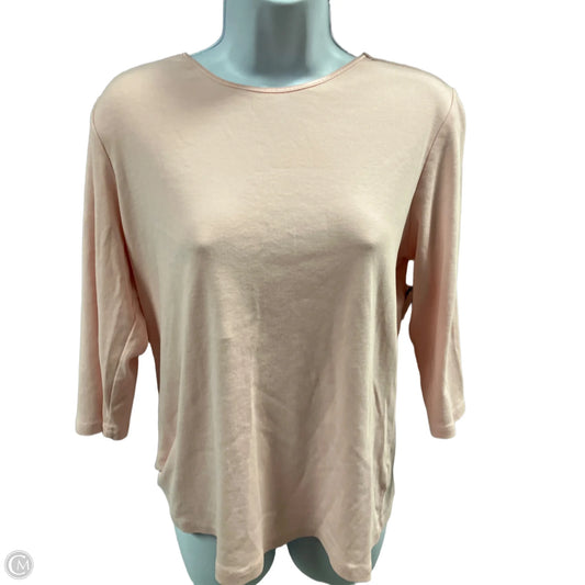 Top Long Sleeve By Christopher And Banks In Pink, Size: L