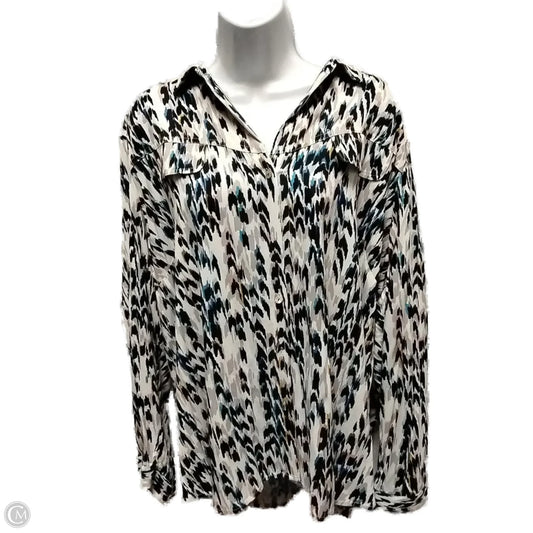 Blouse Long Sleeve By Nic + Zoe In Multi-colored, Size: 2x
