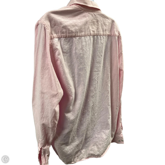 Top Long Sleeve By Cmc In Pink, Size: L