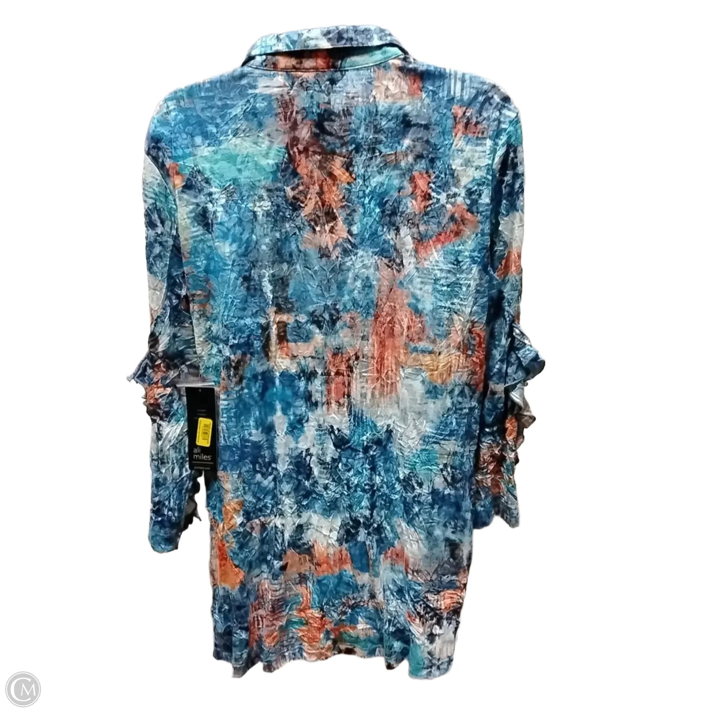 Blouse Long Sleeve By Ali Miles In Multi-colored, Size: M