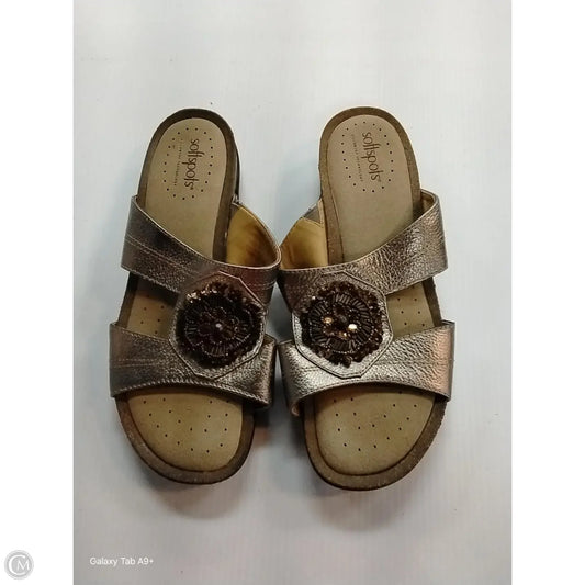 Sandals Flats By Softspots In Brown, Size: 8.5