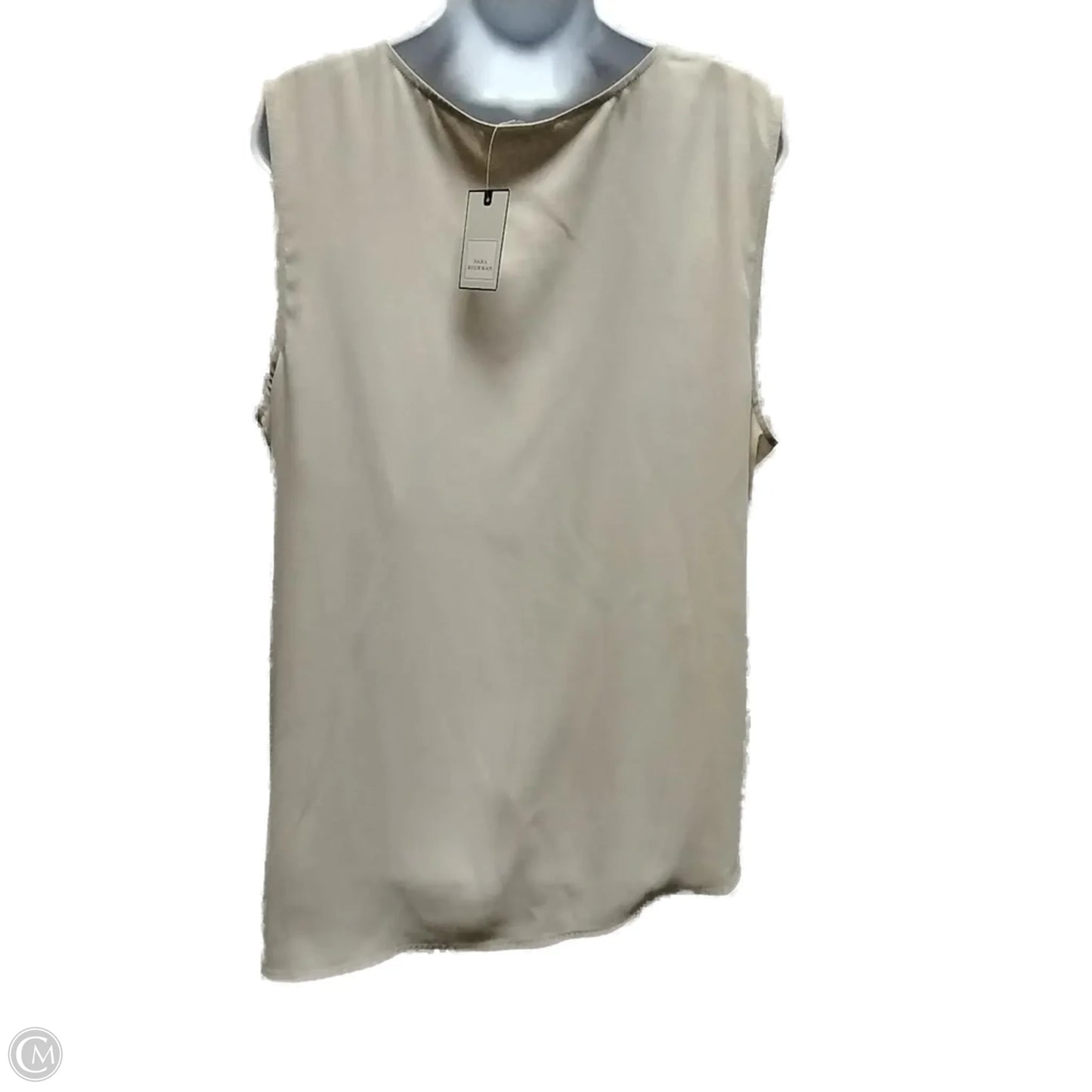 Blouse Sleeveless By Dana Buchman In Cream, Size: Xl