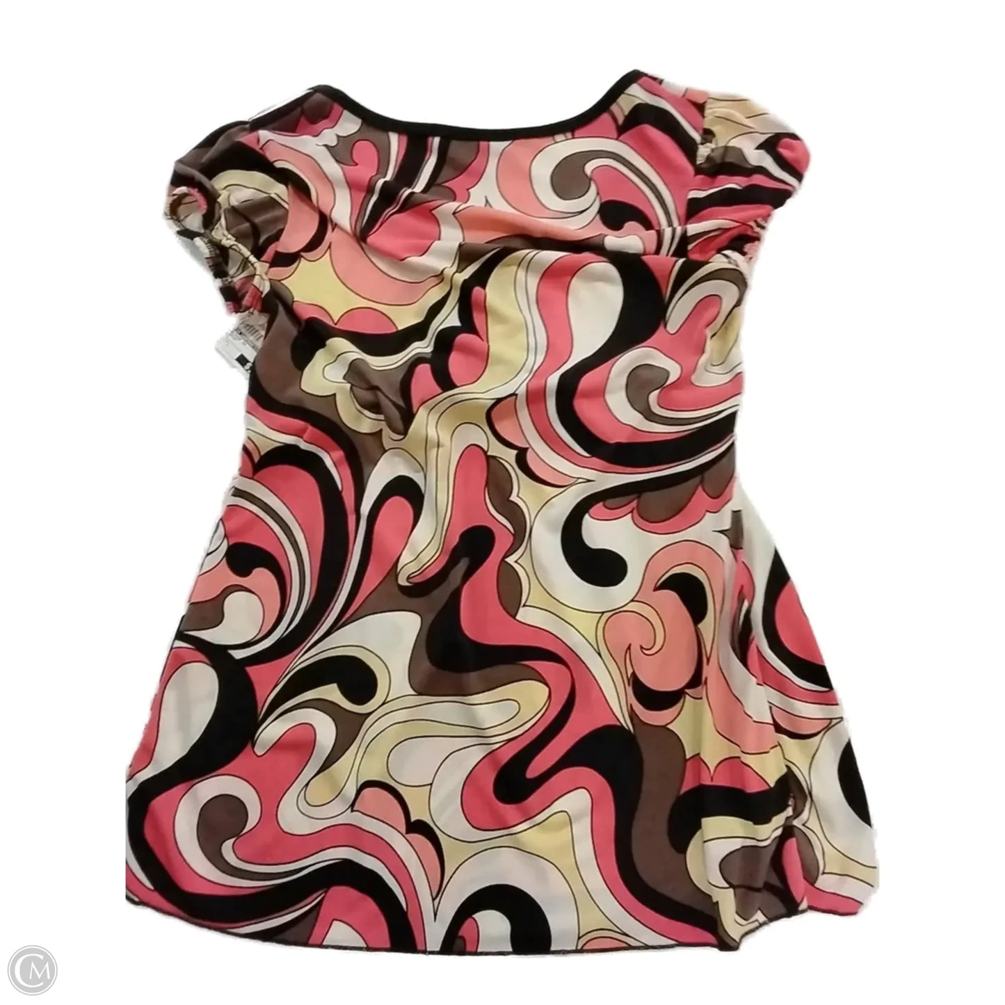 Blouse Short Sleeve By In Sanfrancisco In Brown, Size: L