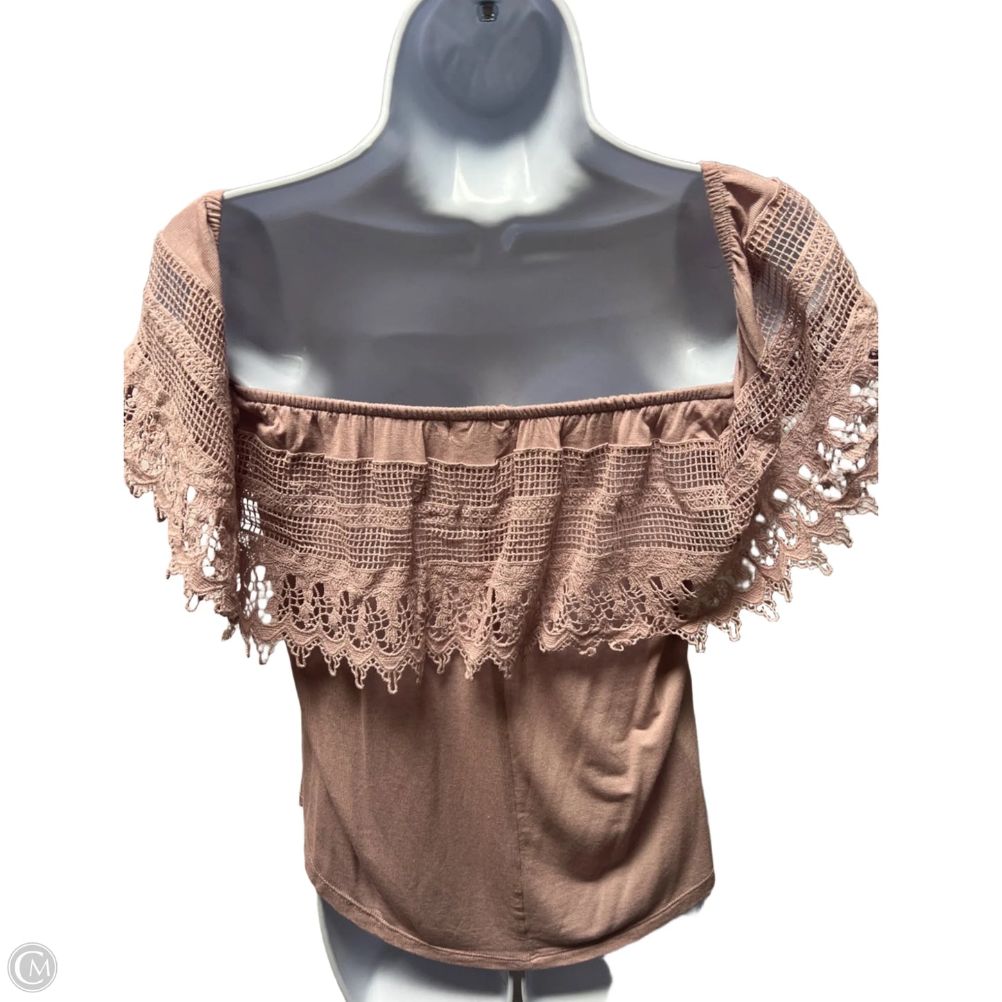 Blouse Short Sleeve By Clothes Mentor In Pink, Size: S