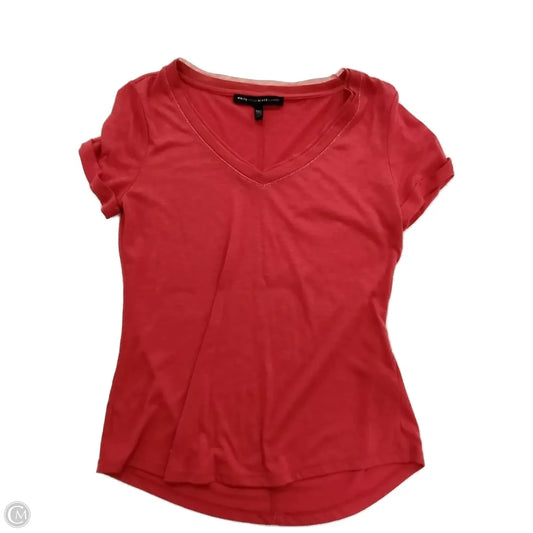 Blouse Short Sleeve By White House Black Market In Red, Size: Xxs