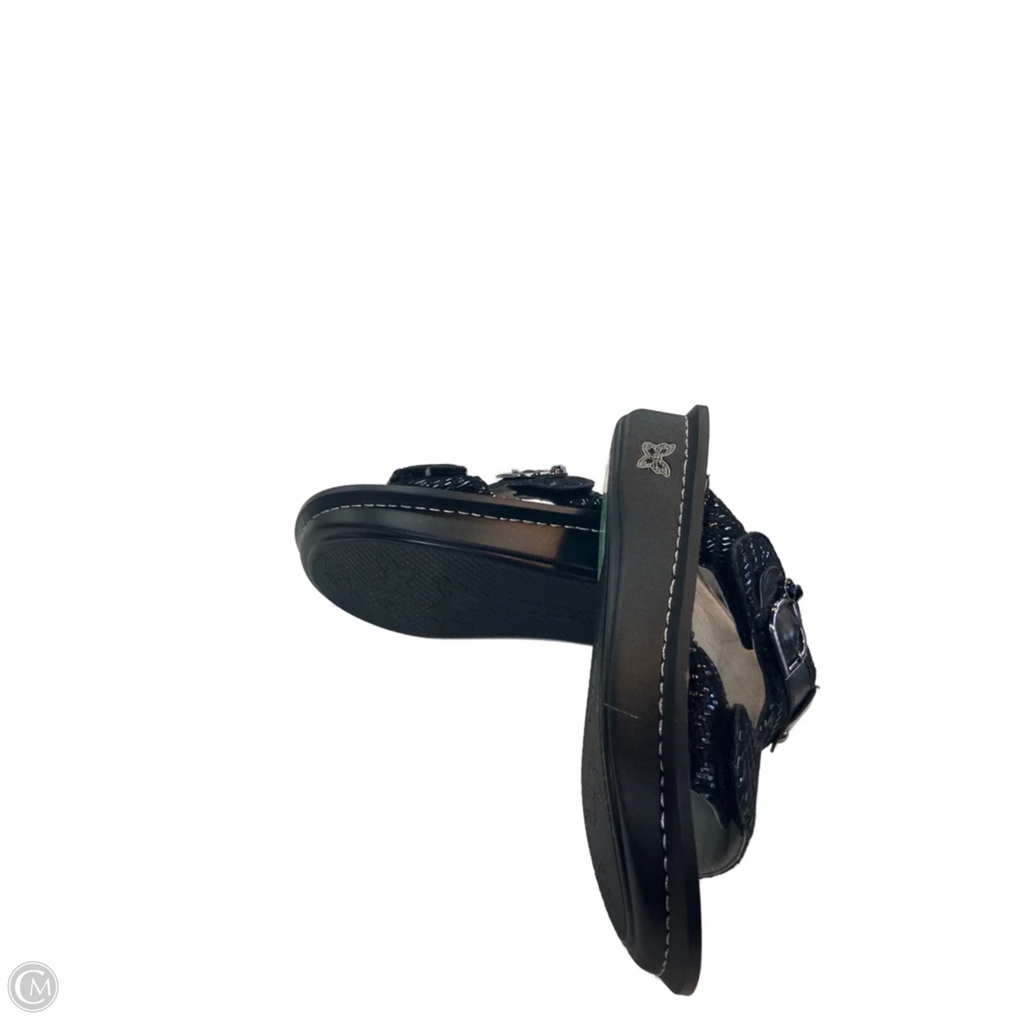 Sandals Flats By Pg In Black & Grey, Size: 7.5