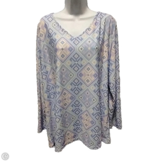 Blouse Long Sleeve By Clothes Mentor In Purple, Size: 1x