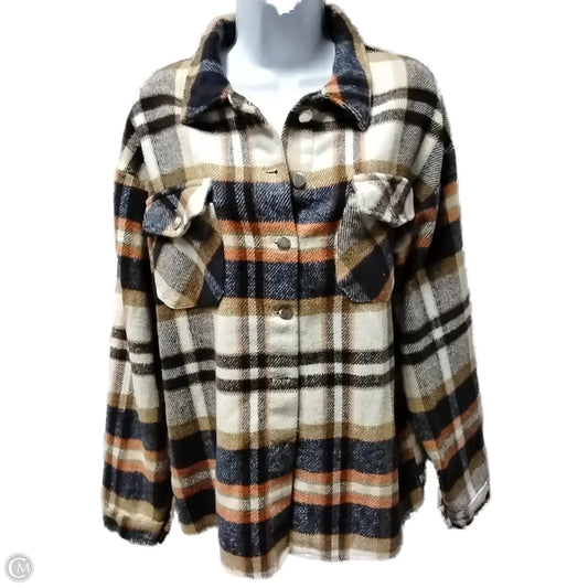 Jacket Fleece By Cme In Plaid Pattern, Size: S