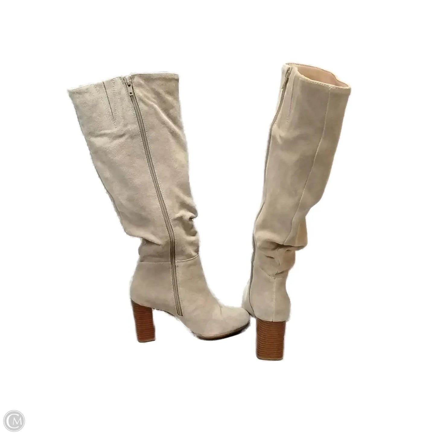 Boots Knee Heels By International Concepts In Beige, Size: 6.5
