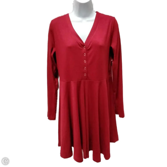 Dress Casual Midi By Clothes Mentor In Red, Size: Xl