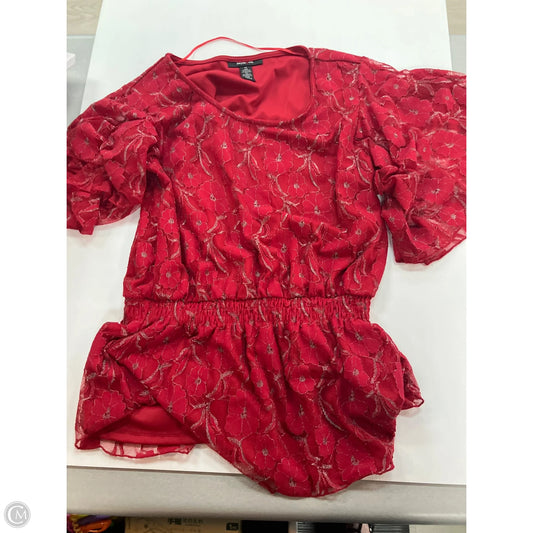 Top Short Sleeve By Style And Co Collection Women In Red, Size: M