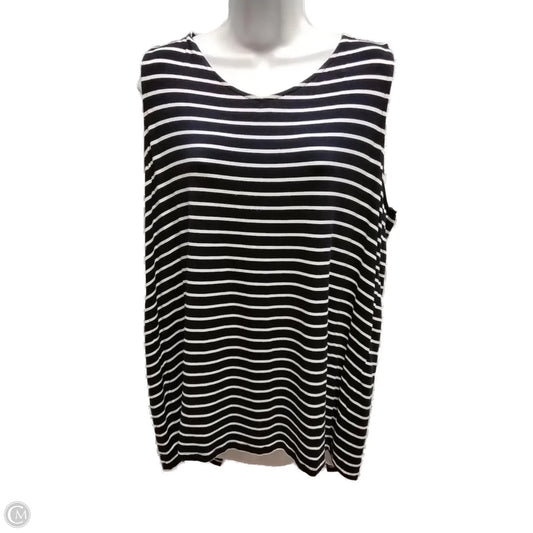 Top Sleeveless By Cj Banks In Striped Pattern, Size: 1x