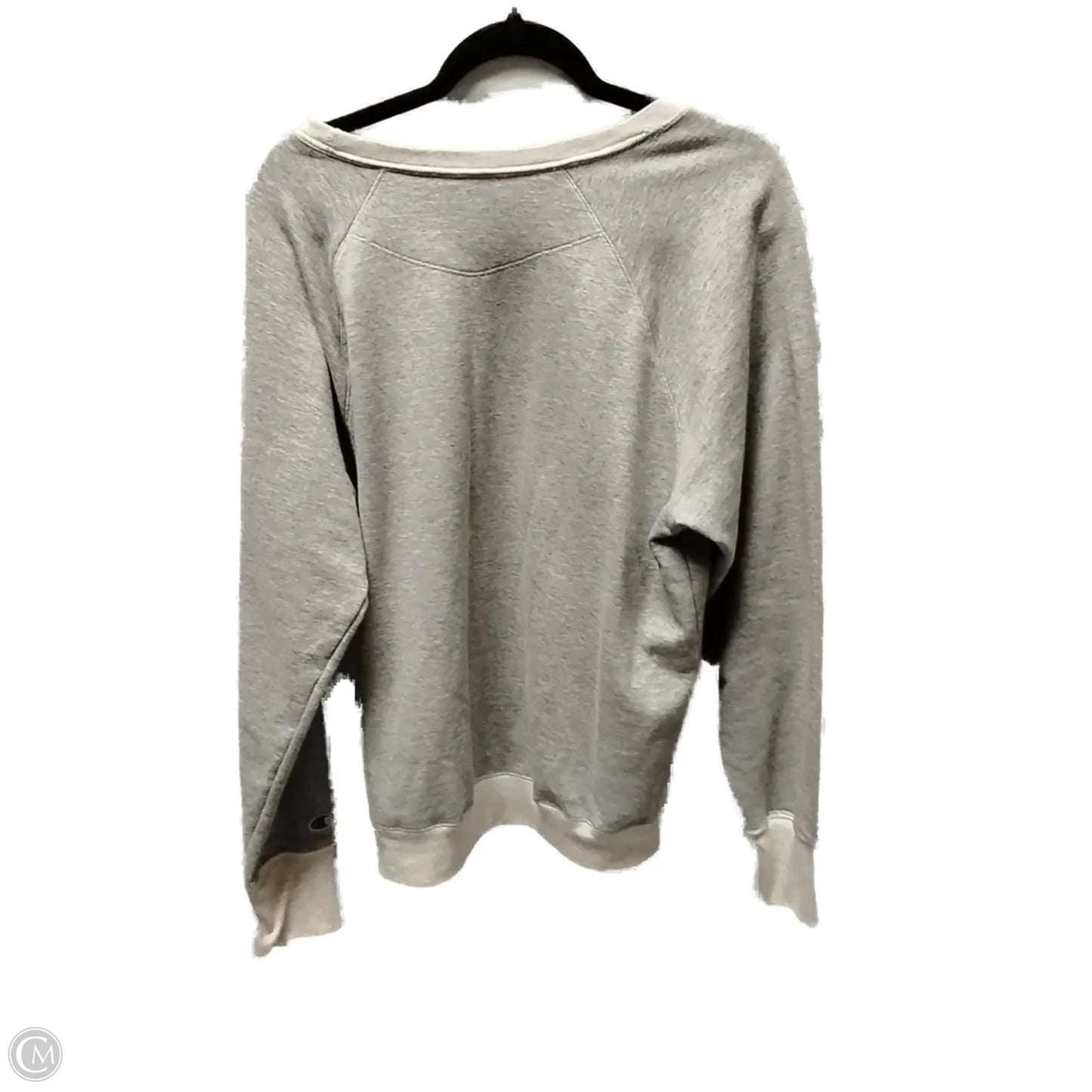 Athletic Top Long Sleeve Crewneck By Champion In Grey, Size: Xl