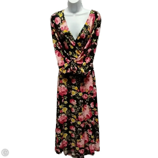 Dress Casual Maxi In Floral Print, Size: 2X