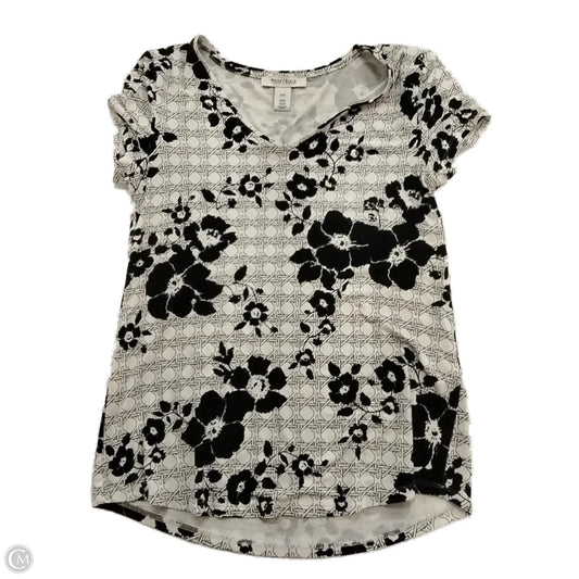 Top Short Sleeve By White House Black Market In Black, Size: Xxs