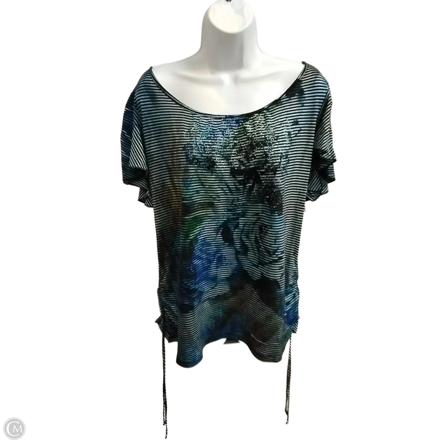 Blouse Short Sleeve By Lane Bryant In Striped Pattern, Size: 20